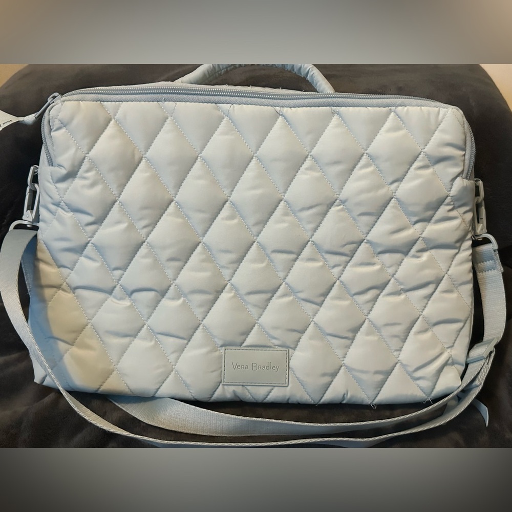 Vera Bradley Ultralight Laptop Bag sea salt blue Quilted